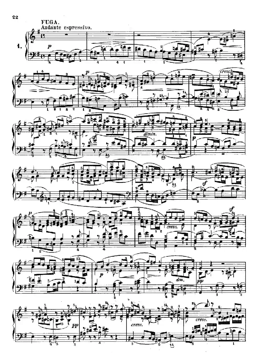 6 Preludes and Fugues Op.35（6首前奏曲与赋格·1）