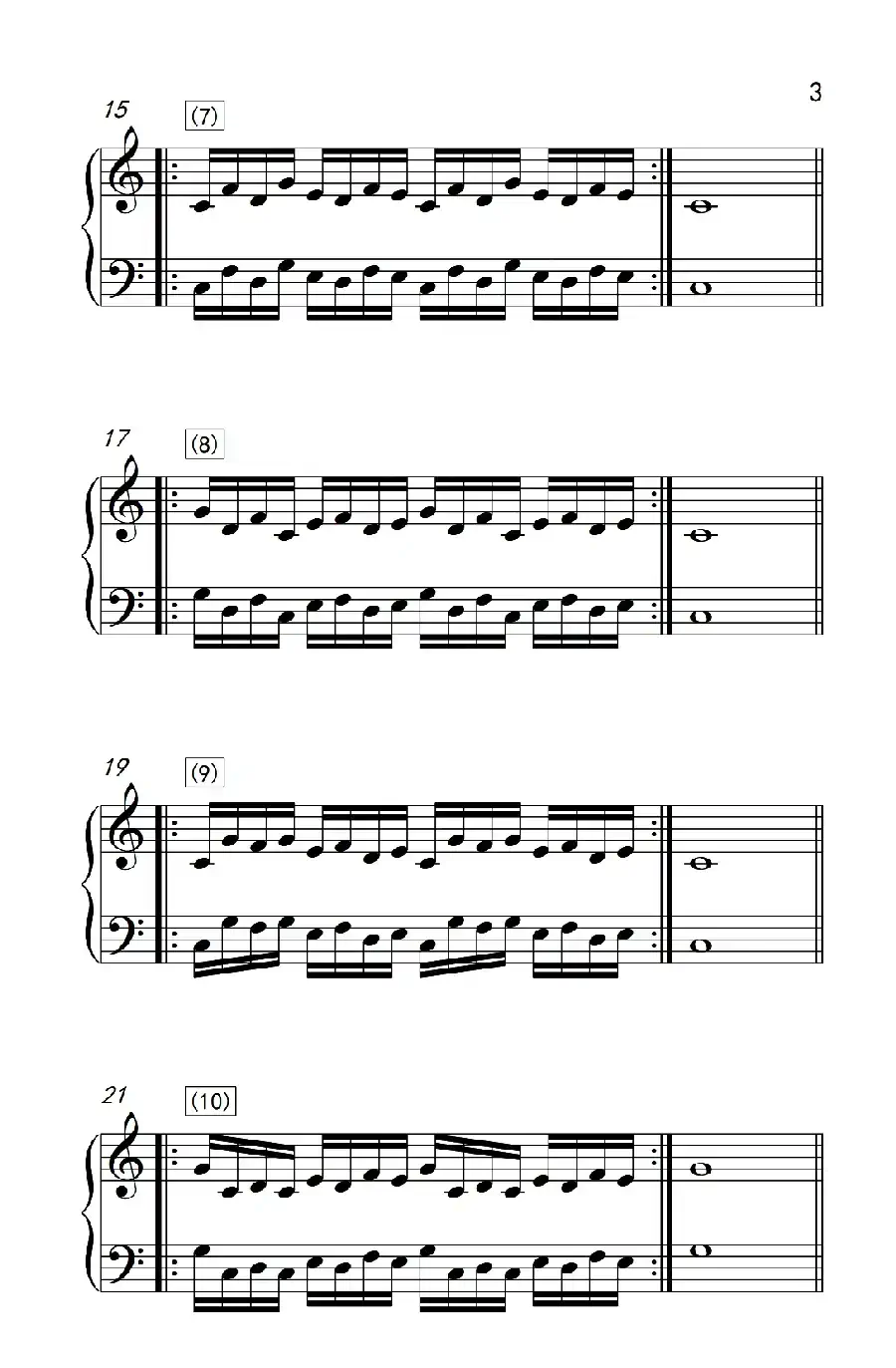 八.提高速度.增强手指灵活性的练习37(儿童钢琴手指练习 1)