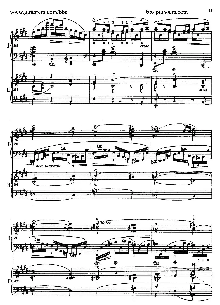 e小调第一钢琴协奏曲 Op.11（双钢琴版·第一乐章）