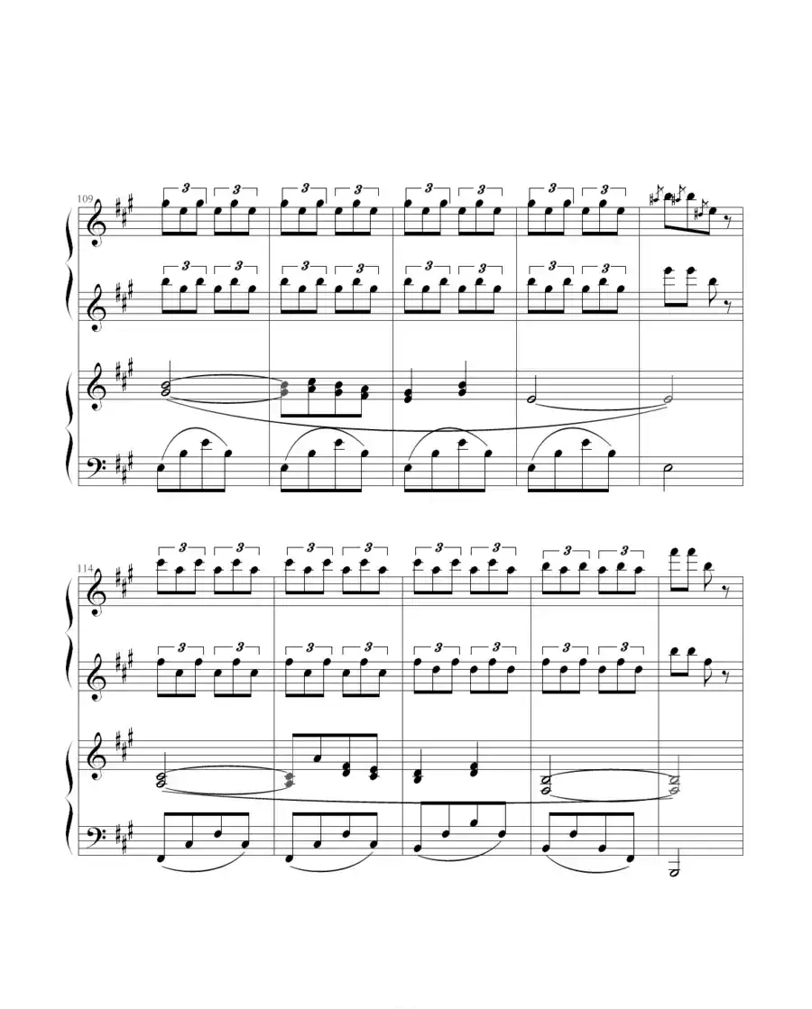 小松树(四手联弹)