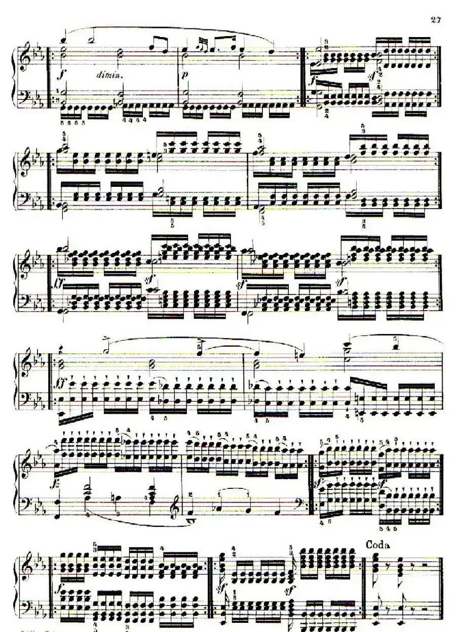 School of the Virtuoso Op.365（60首钢琴高级练习曲·10）