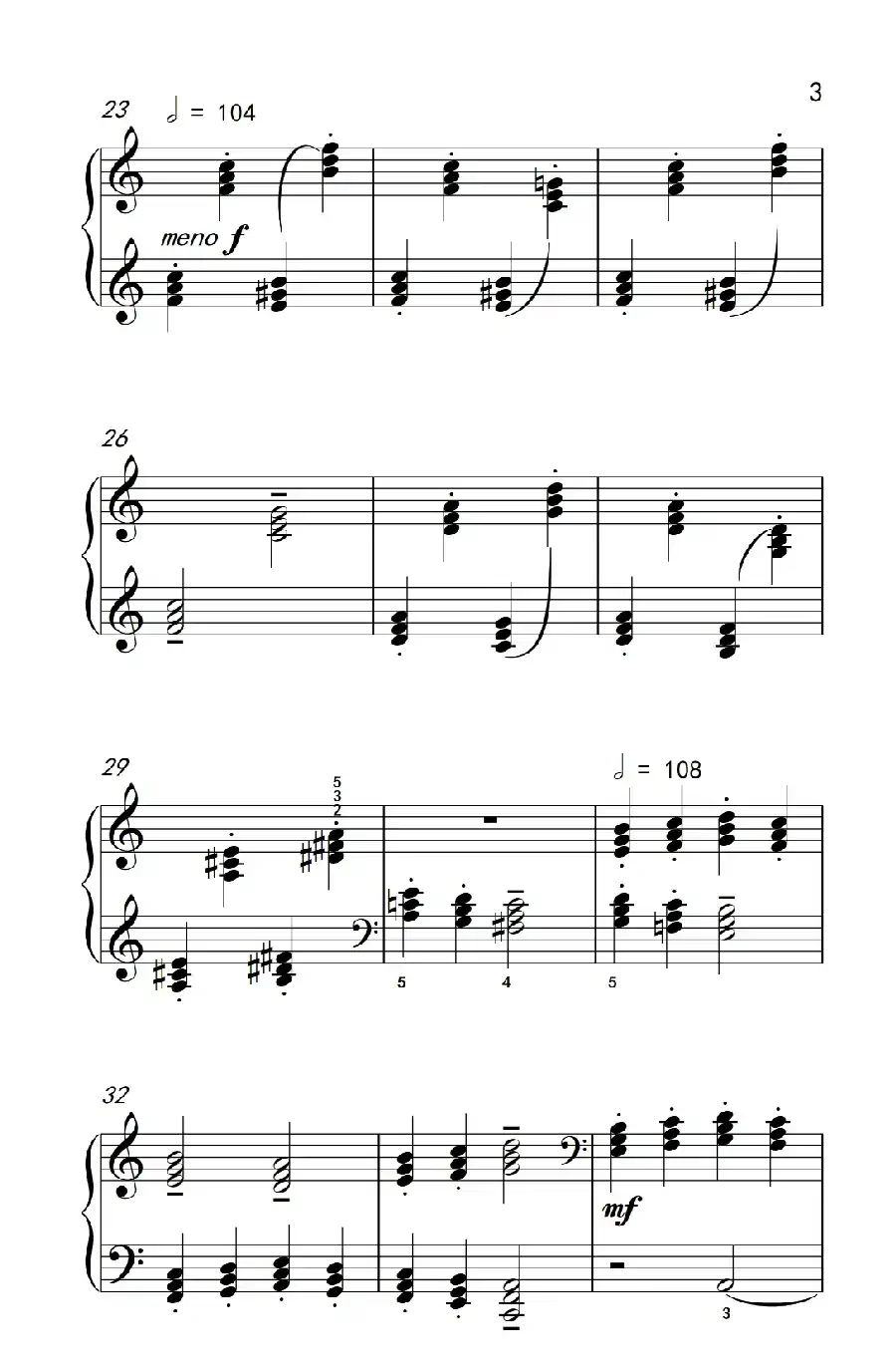 三和弦（巴托克 小宇宙 钢琴教程 4）