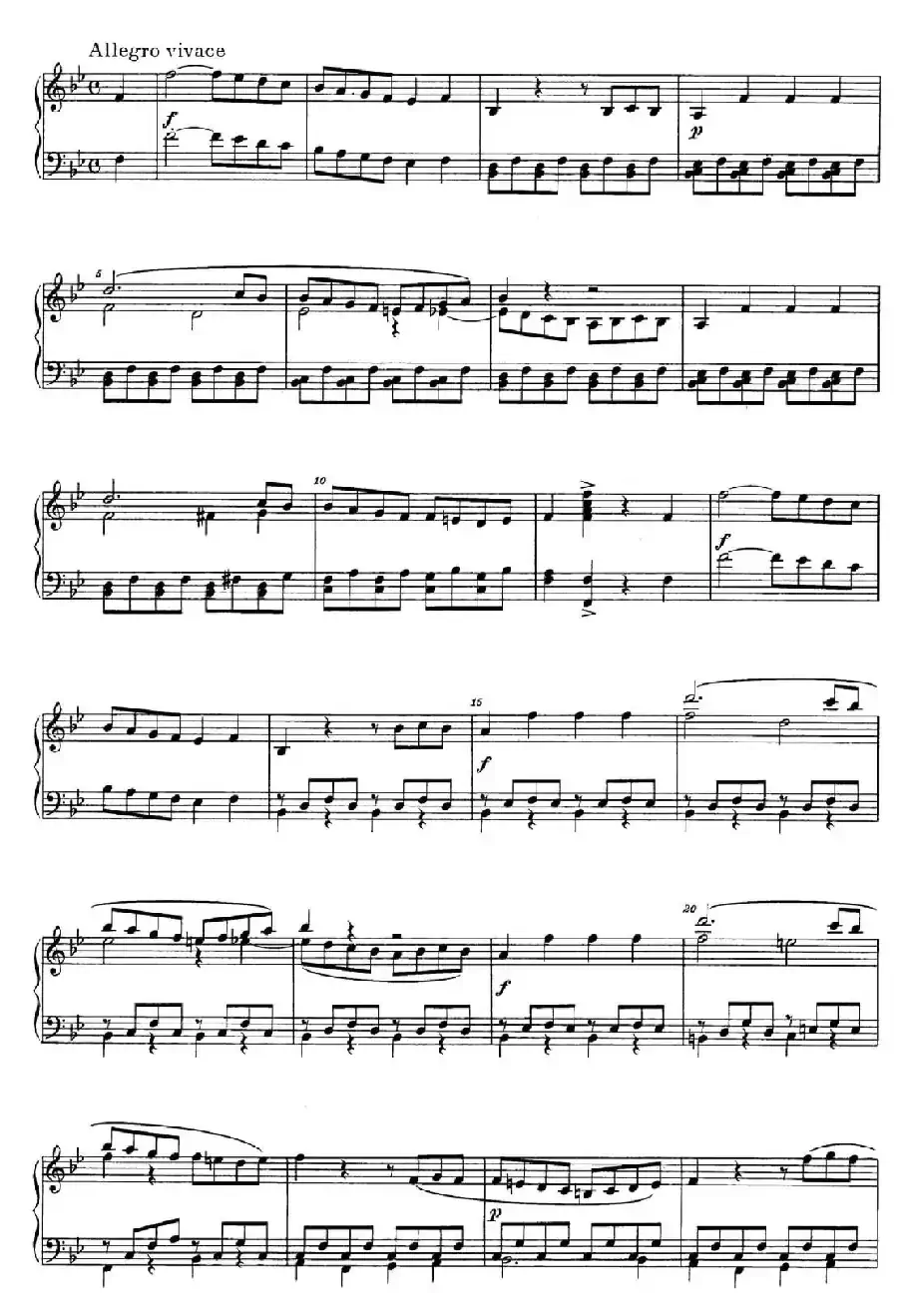 降B大调钢琴奏鸣曲 （Piano Sonata in B-flat Major Op.1）