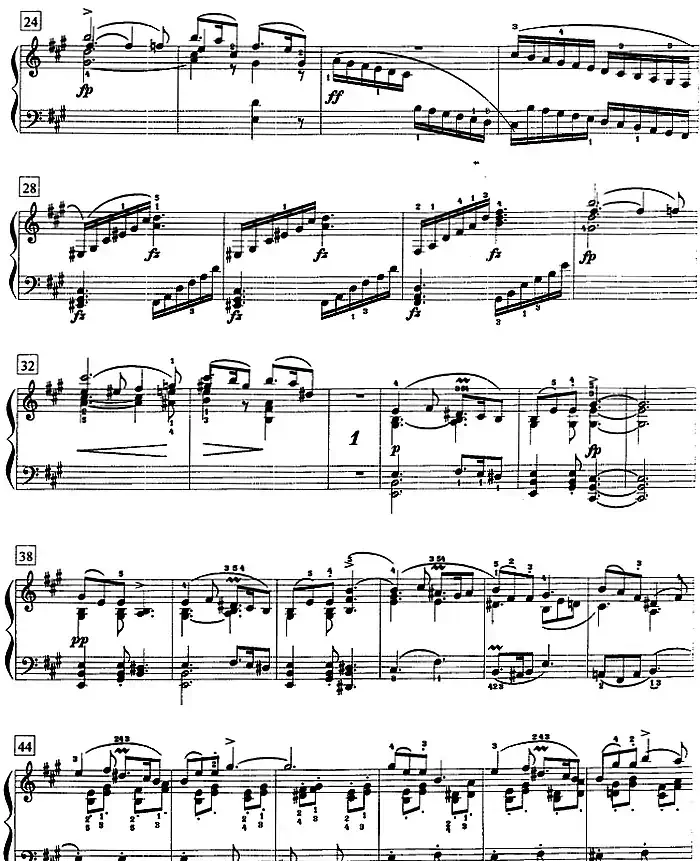 钢琴教程第八级 大型乐曲（A大调奏鸣曲 Op.120 第三乐章）