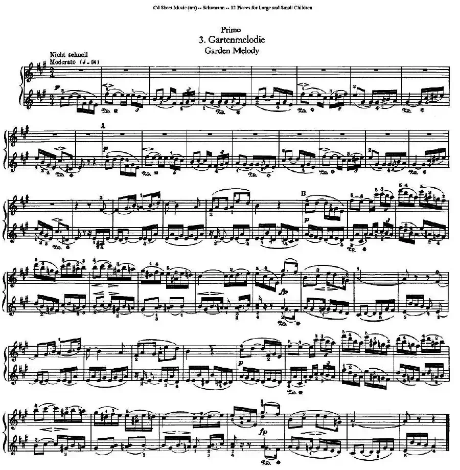 12首为孩子们而作的四手联弹曲 Op.85（四手联弹）（3）