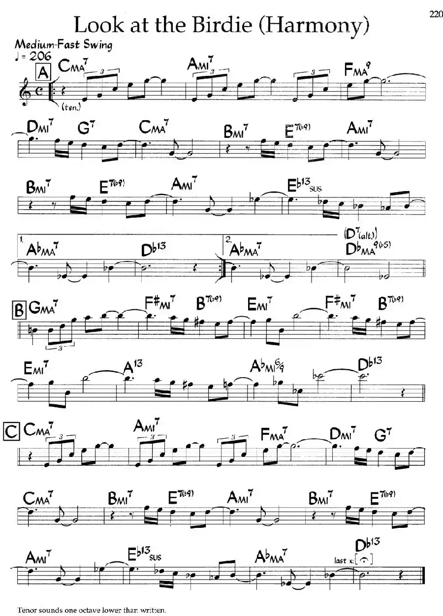 Look at the Birdie（爵士钢琴曲）