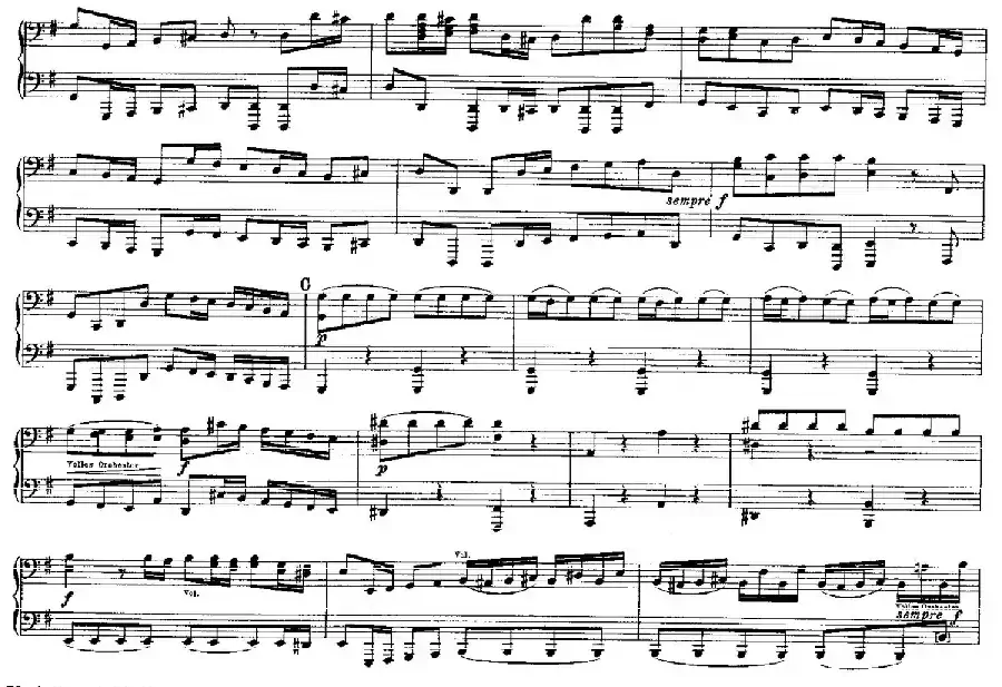 Brandenburg Concerto No.3 in G Major BWV.1048（G大调第三勃兰登堡协奏曲·四手联弹版）