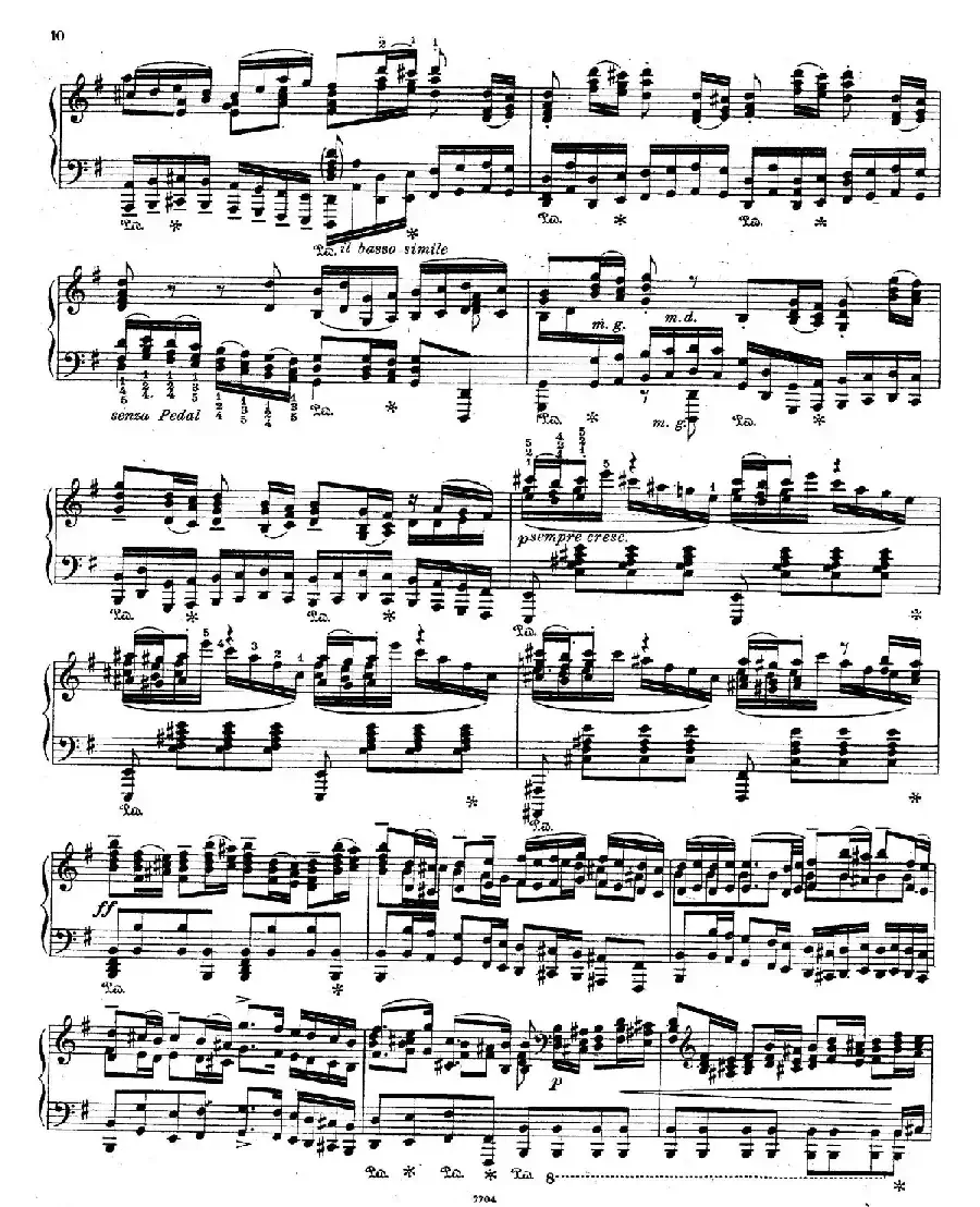 Brandenburg Concerto No.3 in G Major BWV.1048（G大调第三勃兰登堡协奏曲·钢琴独奏版）