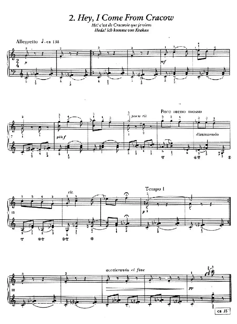 12 Folk Melodies（十二首民间曲调·2）