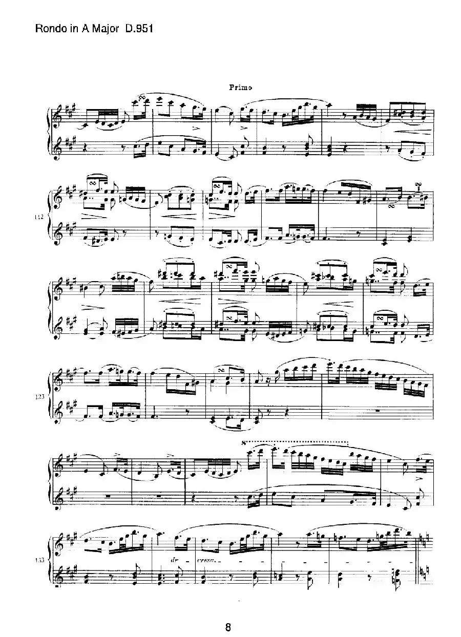 Grand Rondeau in A Major Op.107（A大调回旋曲·四手联弹）