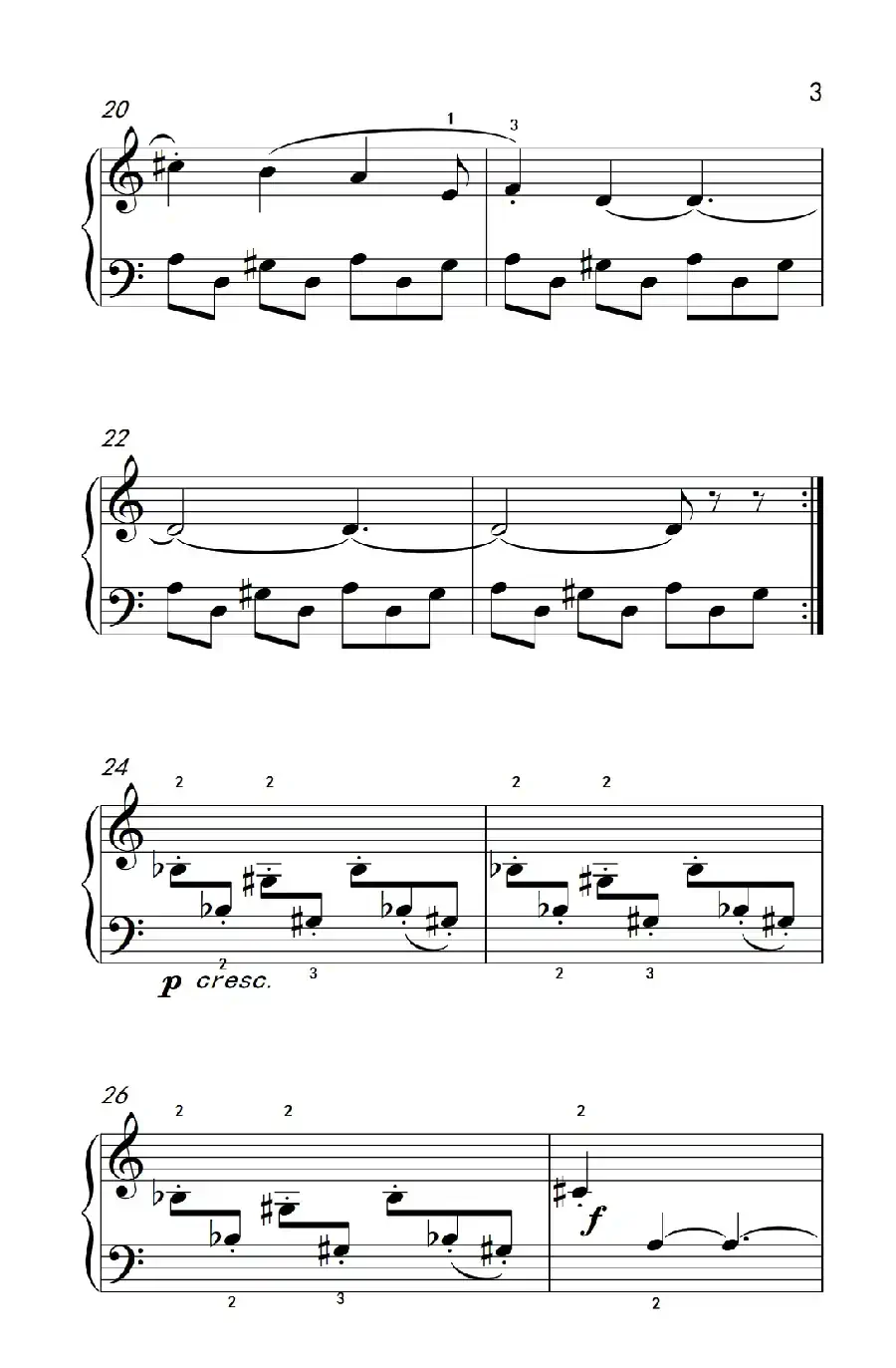 保加利亚节奏（一）（巴托克 小宇宙 钢琴教程 4）