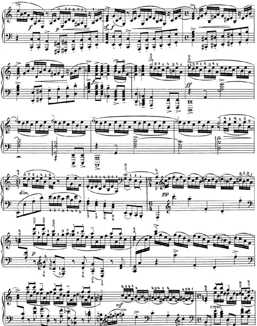 拉赫玛尼诺夫 钢琴前奏曲19 A小调 Op.32 No.8