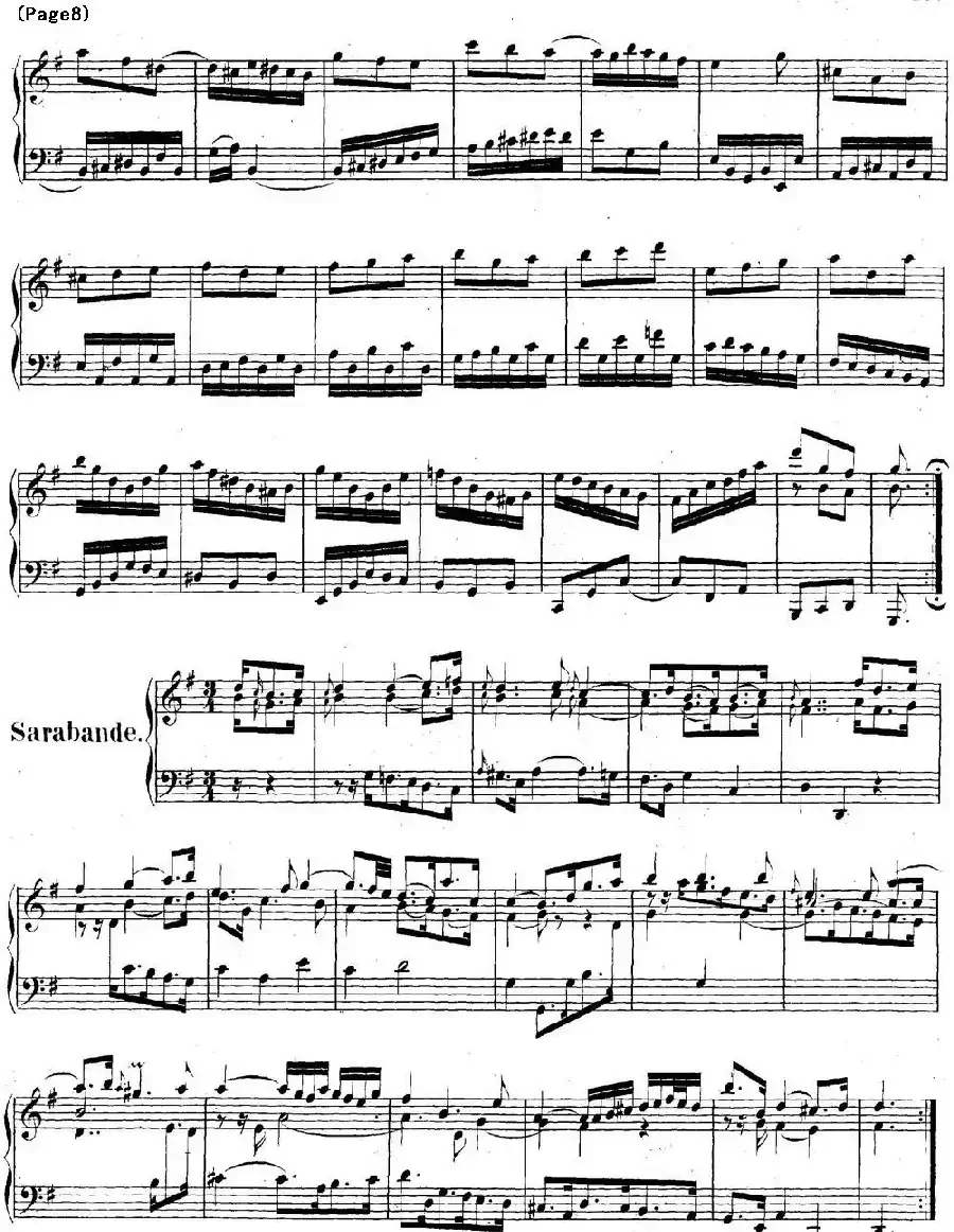 帕蒂塔6首德国组曲(No.5 G大调 巴赫 Partita G Major BWV 829)