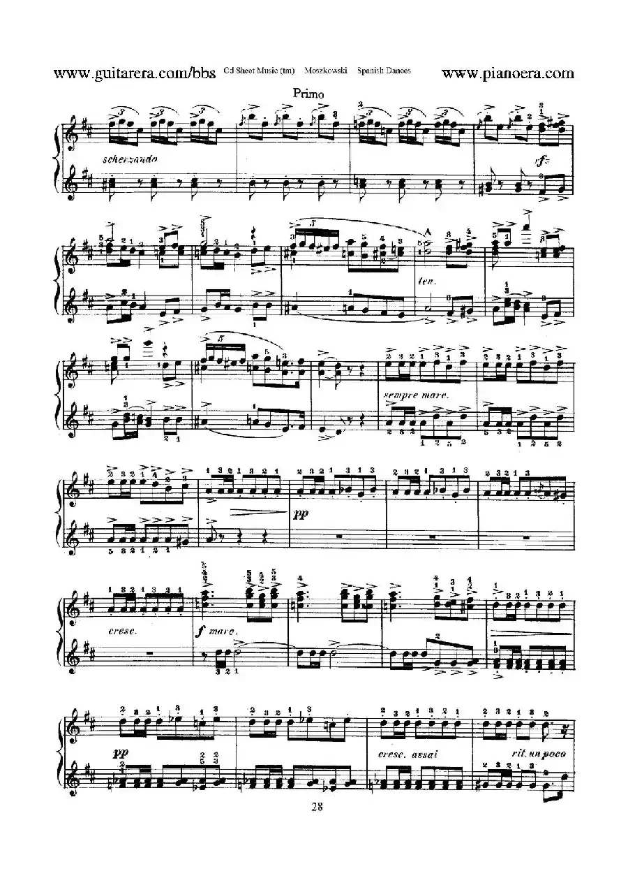 Spanish Dances Op.12（西班牙舞曲·四手联弹版）