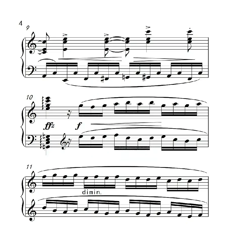 第六级A组 练习曲(中国音乐学院钢琴考级作品1~6级)