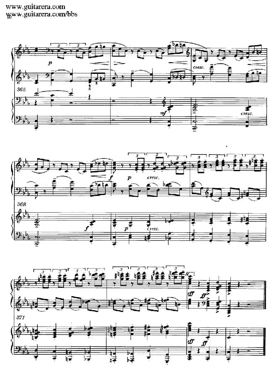 c小调第二钢琴协奏曲 Op.18（双钢琴·第一乐章）