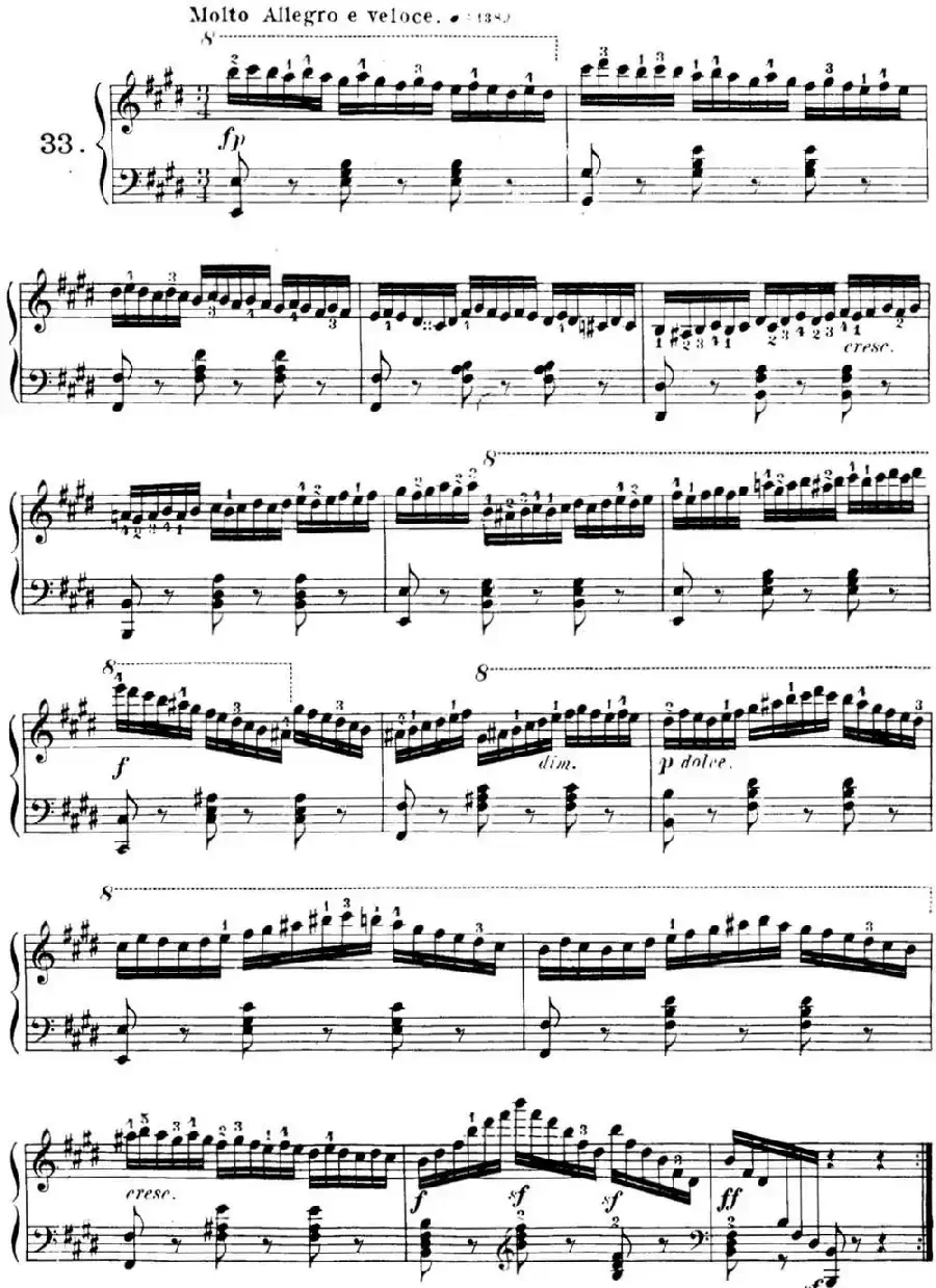 40首车尔尼Op.299钢琴快速练习曲（NO.33）