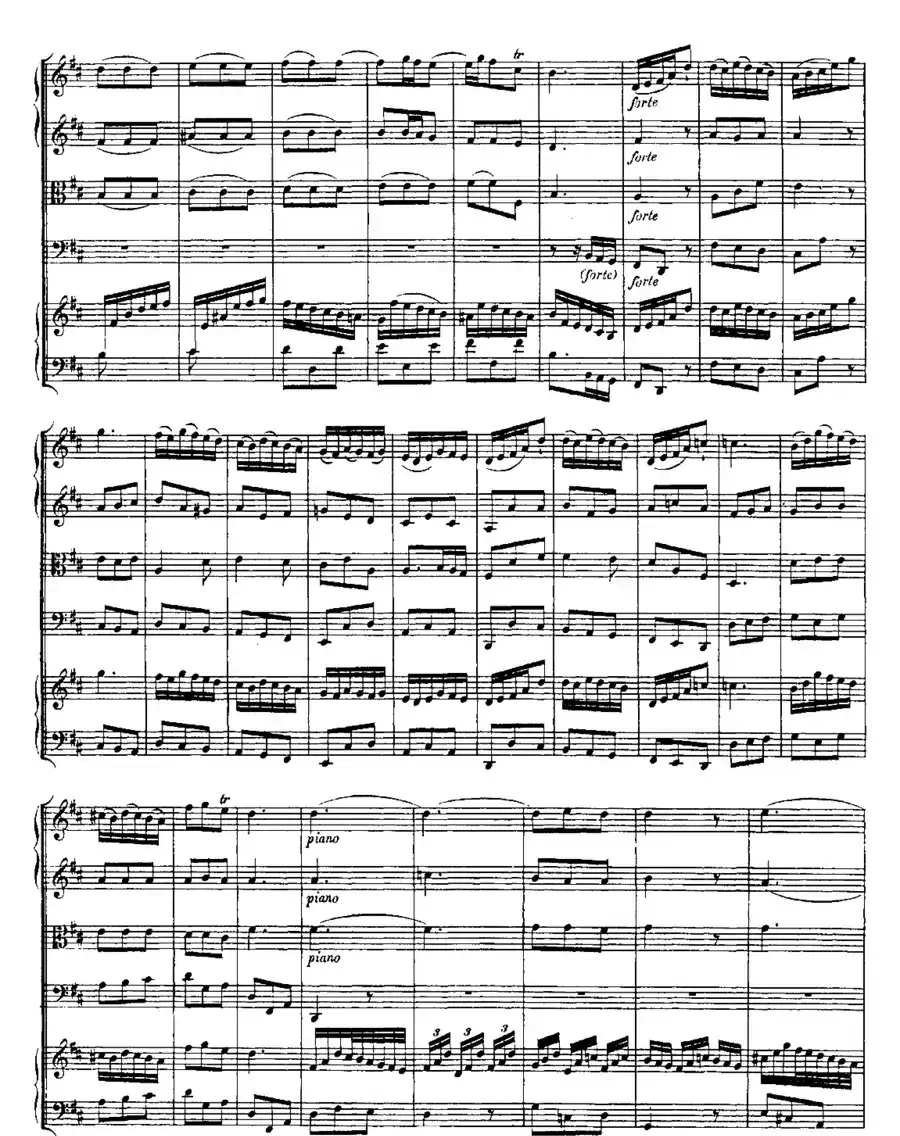 Harpsichd Concerto in D Maj BWV 1054（D大调第三号古钢琴协奏曲·总谱）