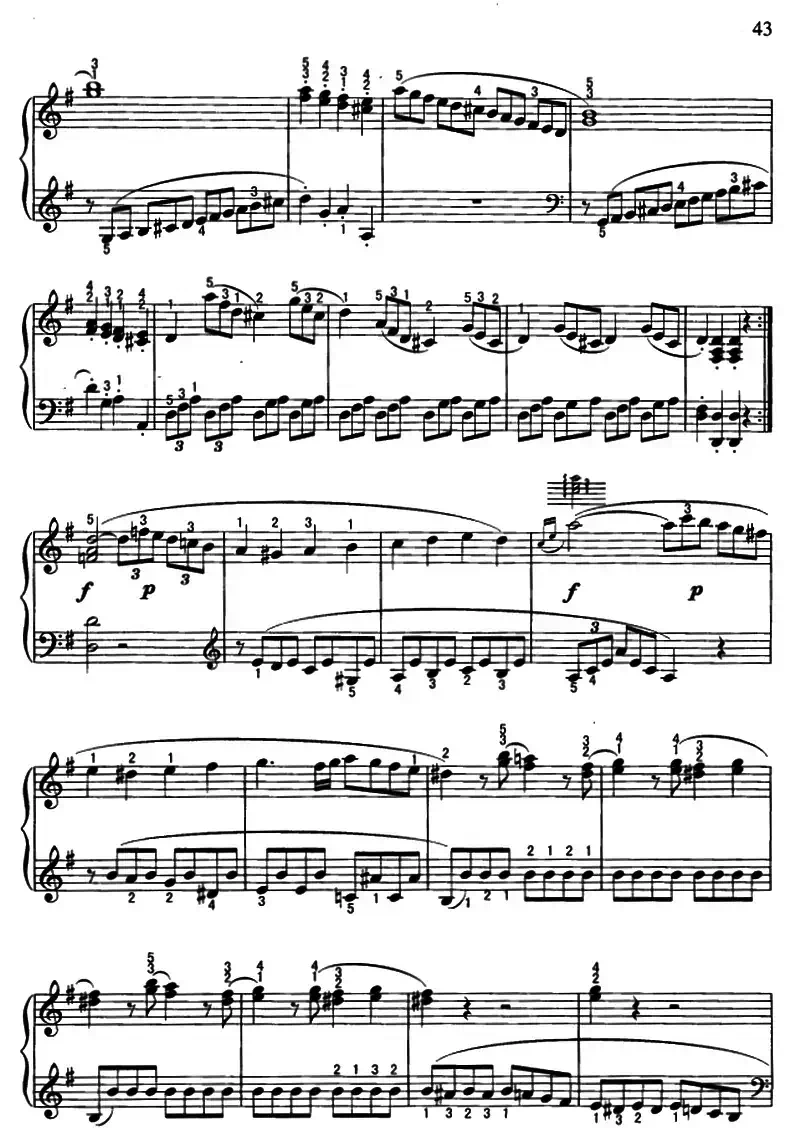 贝多芬G大调小奏鸣曲第一乐章（Op.49.No.2）