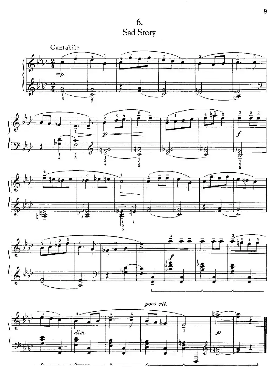 Thirty Pieces For Children Op.27（30首儿童钢琴曲 6—10）