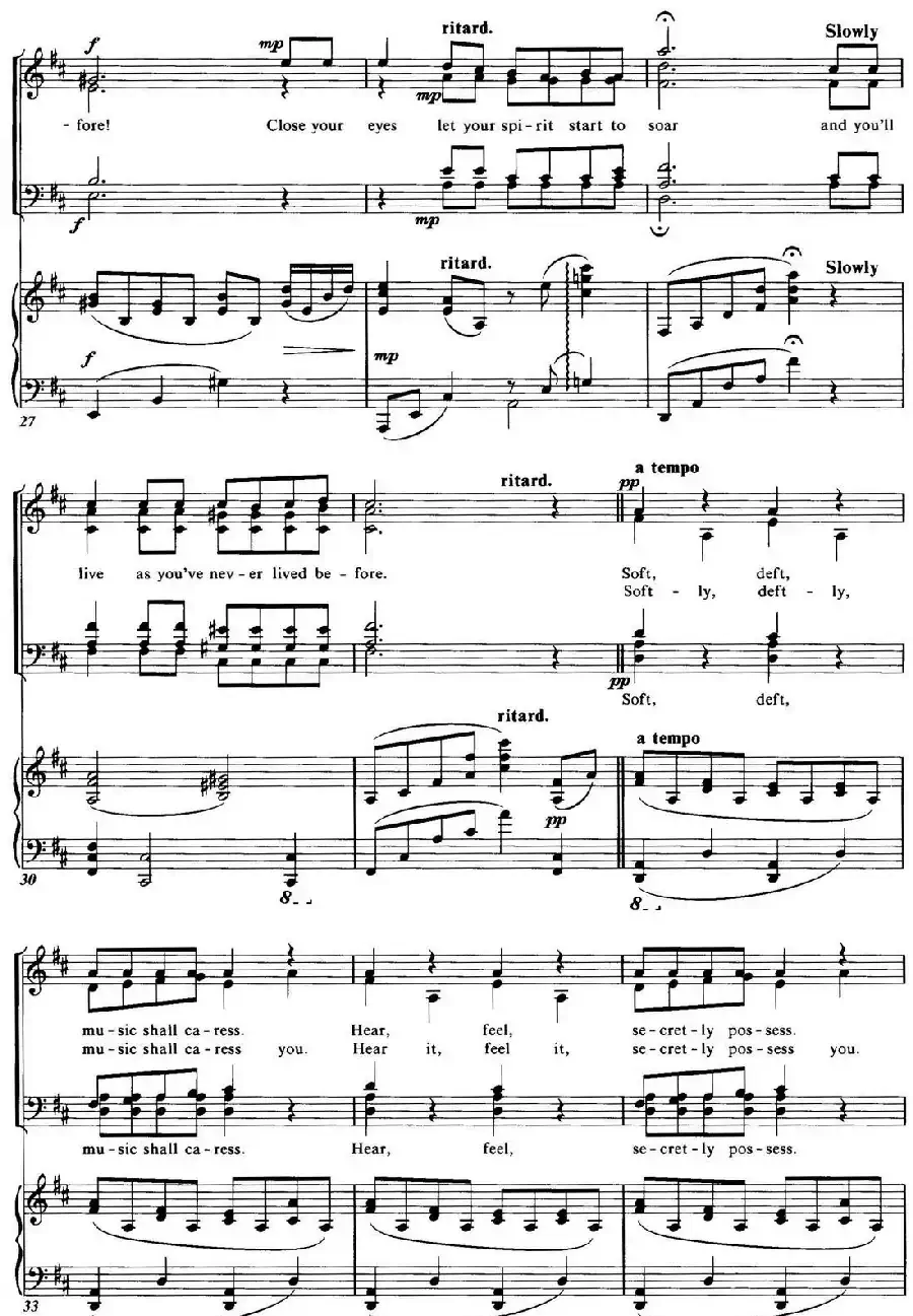 Choral Suite from The Phantom of the Opera（3 THE MUSIC OF THE NIGHT、四重奏）