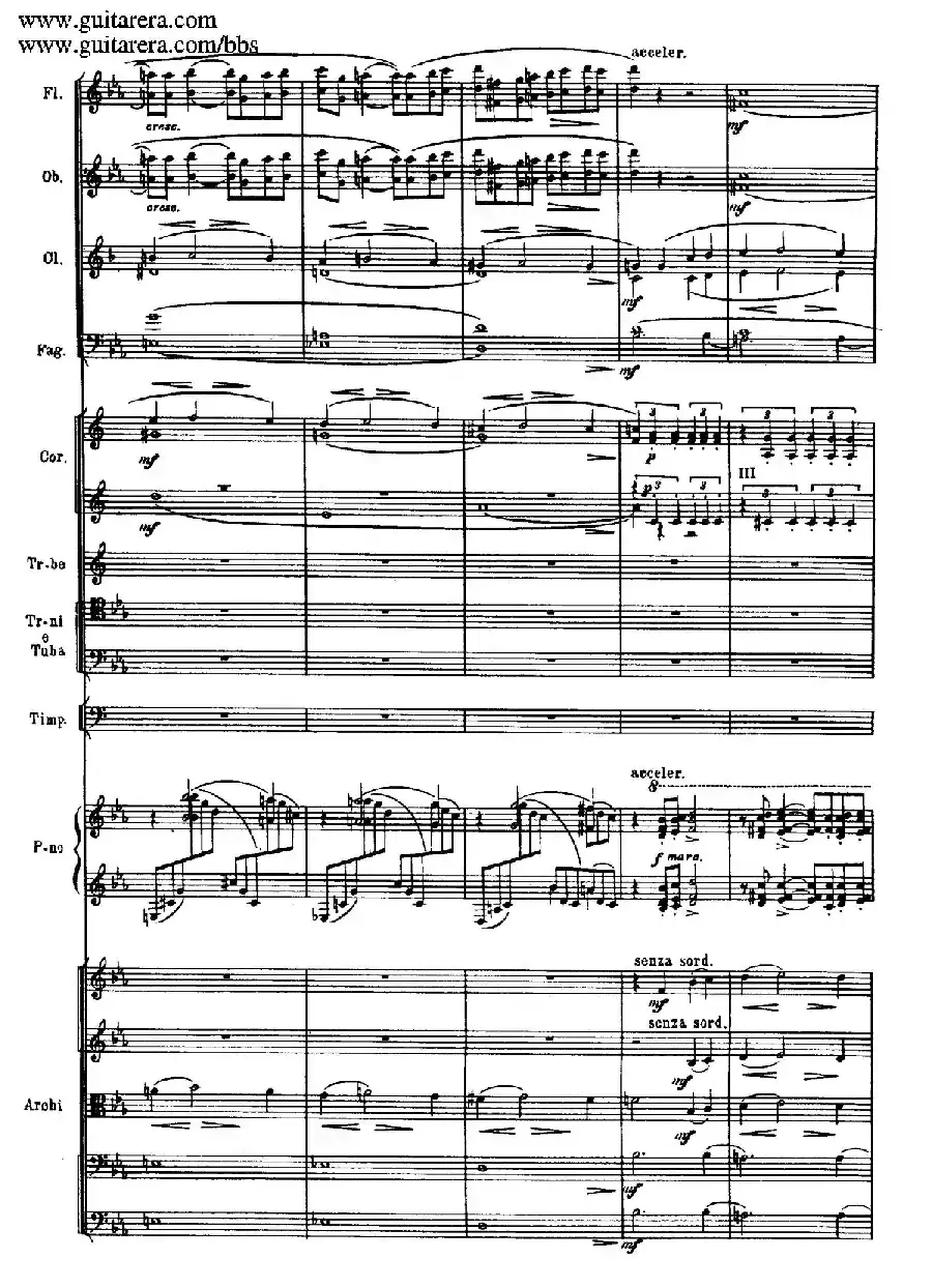 c小调第二钢琴协奏曲 Op.18（第一乐章总谱·P19——27）