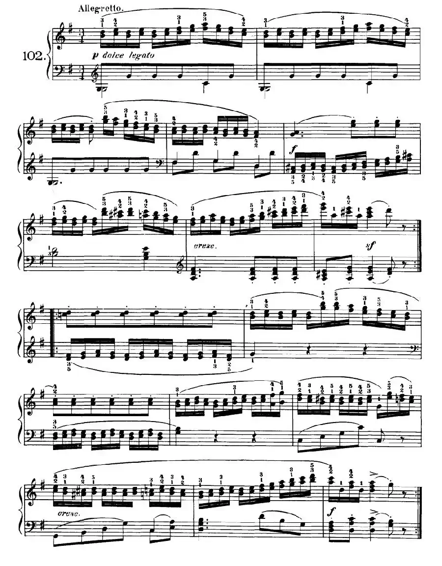 One Hundred and Ten Easy and Progressive Exercises Op.453（车尔尼110首简易练习曲 101——110）