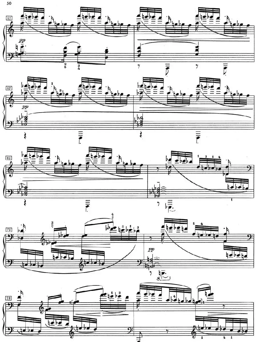 德彪西12首钢琴练习曲（7 半音阶练习v1.0 degrés chromatiques）