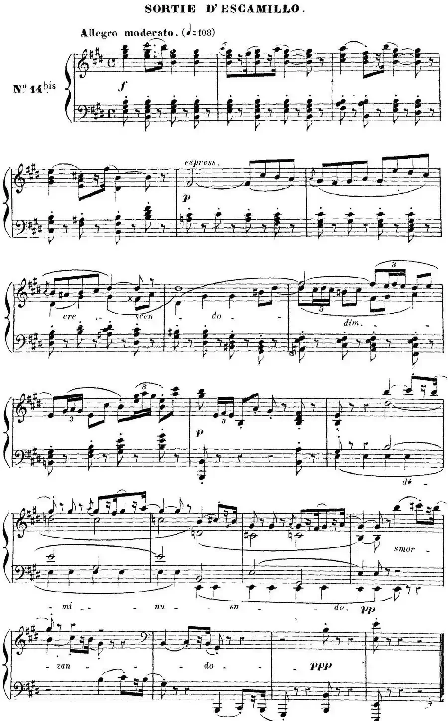 Carmen for Solo Piano（卡门全剧钢琴独奏版）（No.14）