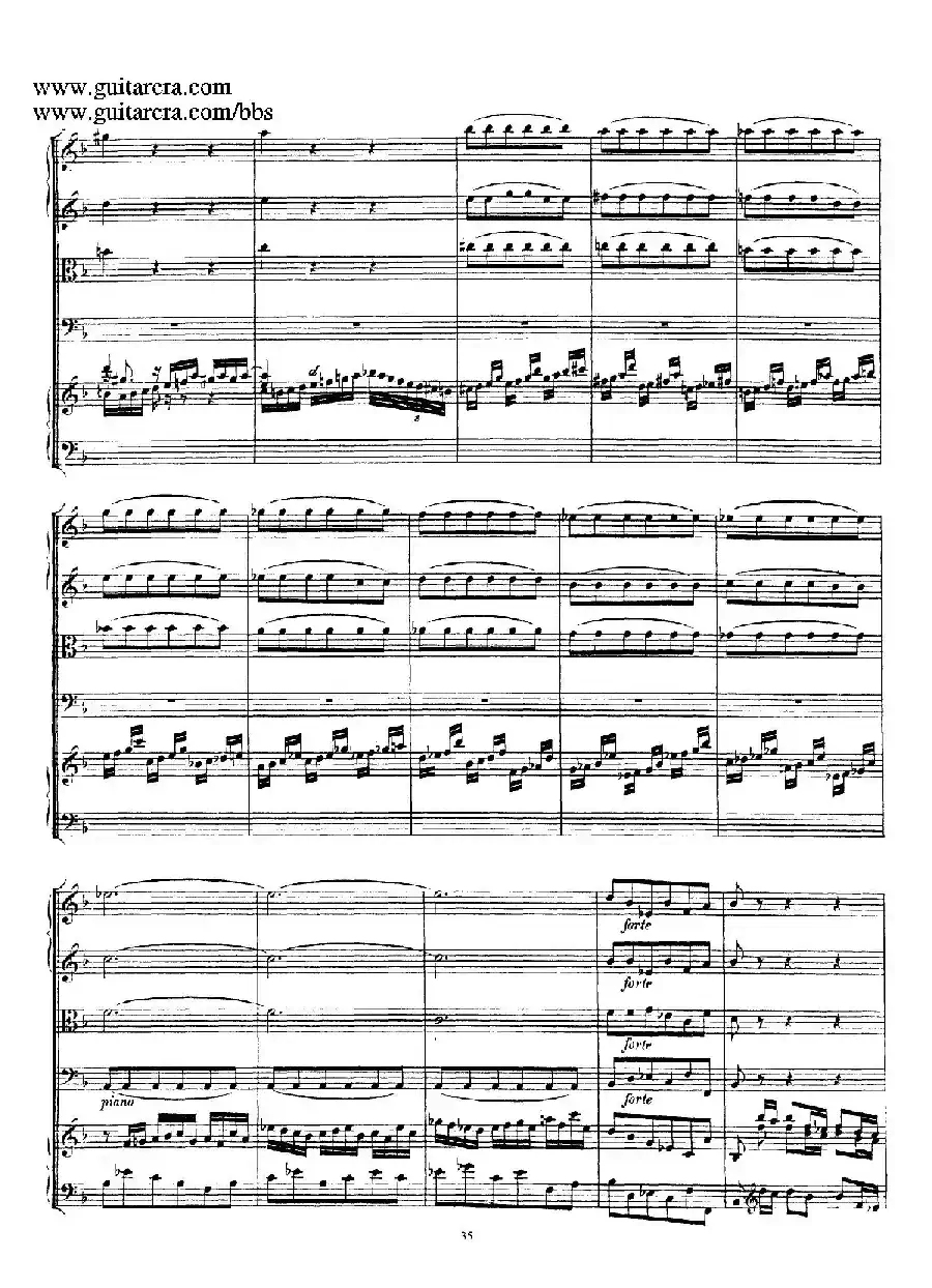 d小调第一号古钢琴协奏曲 BWV 1052（总谱）