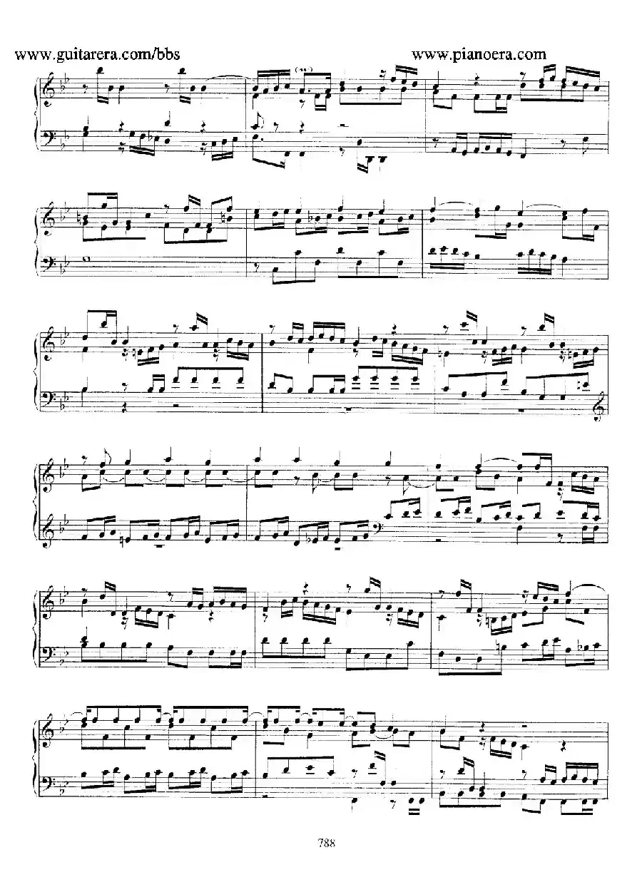 Capriccio in B-flat Major BWV 992（降B大调随想曲）