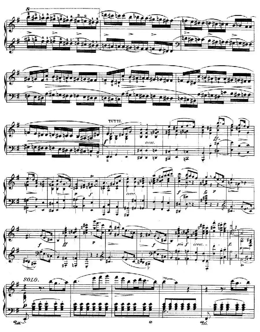 e小调第一钢琴协奏曲 Op.11（钢琴独奏版·第一乐章）