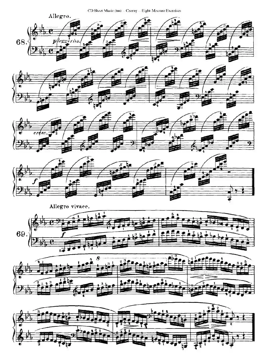 160 Eight- Measure Exercises.Op.821（车尔尼160首钢琴八小节练习曲（54——71））