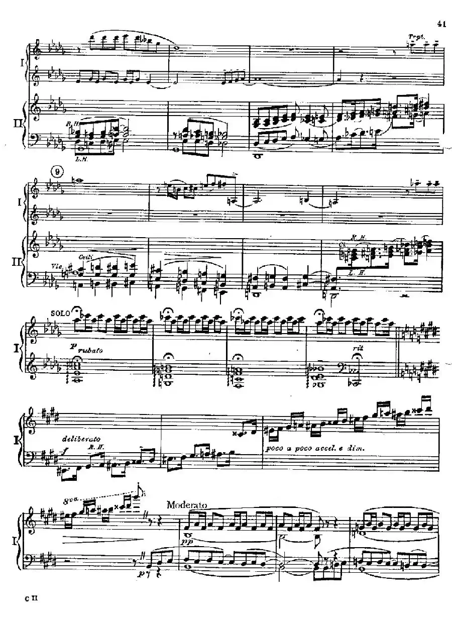 F大调爵士钢琴协奏曲（美版双钢琴原谱 P41—50）