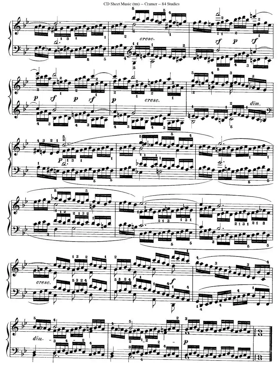 Cramer - 84 exercices（71—75）（克拉莫84首钢琴练习曲）