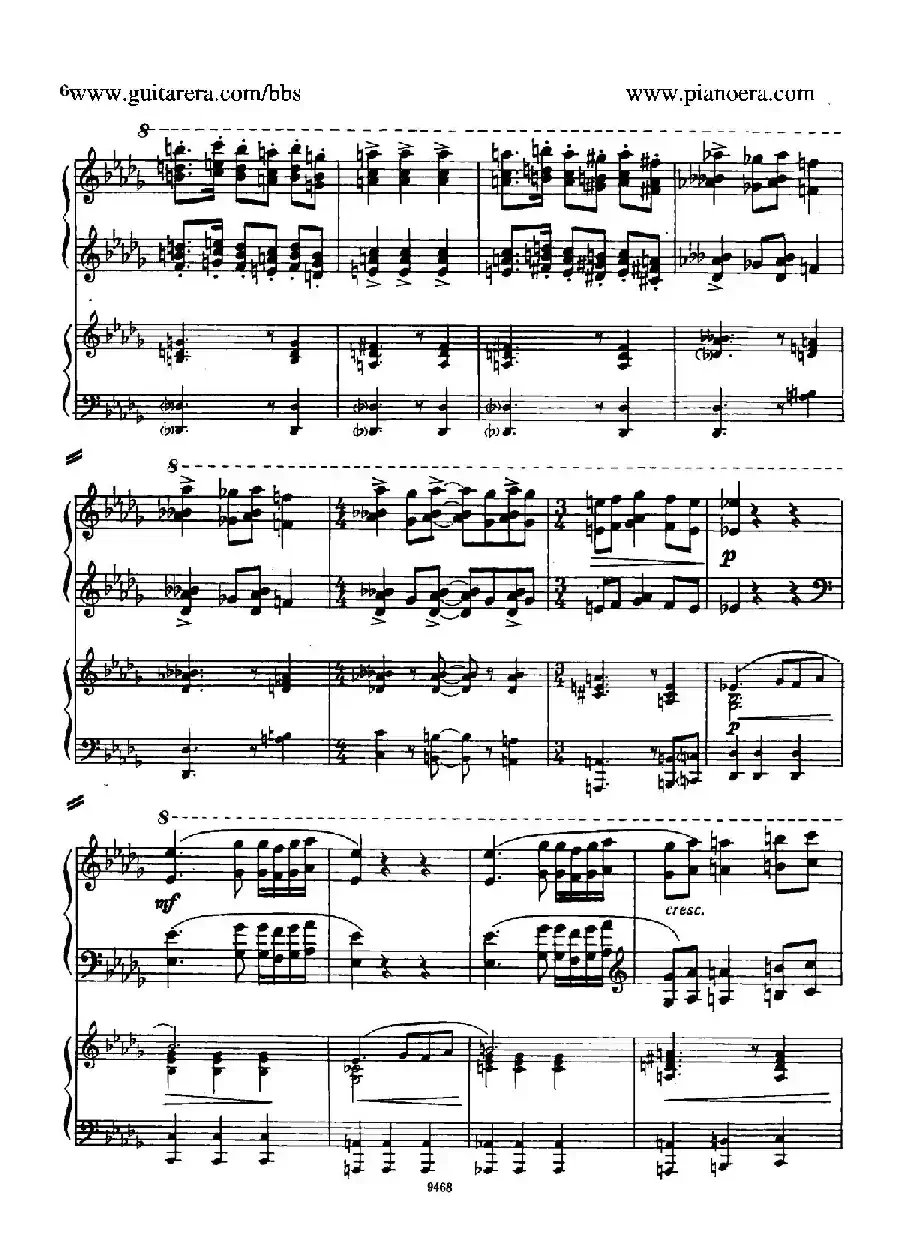 Piano Concerto in D-flat Major Op.37（降D大调钢琴协奏曲·Ⅰ·双钢琴）