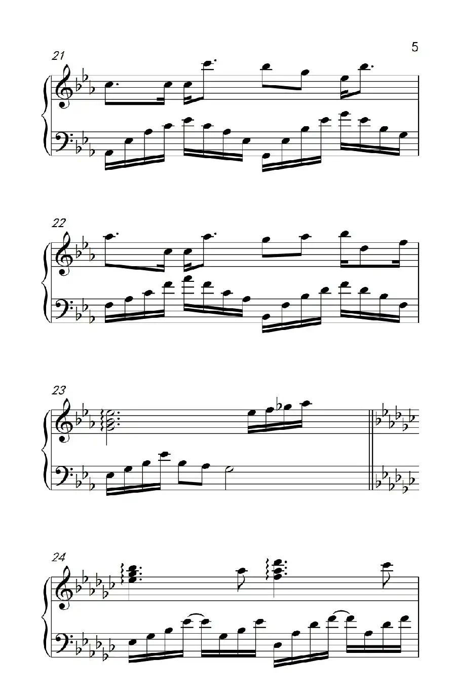 被风吹过的夏天(《弹吧音教》制谱版)