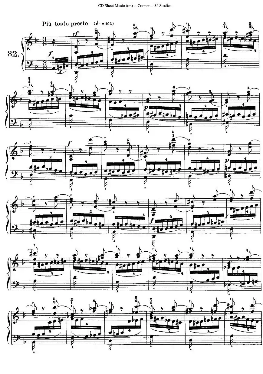 Cramer - 84 exercices（31—35）（克拉莫84首钢琴练习曲）
