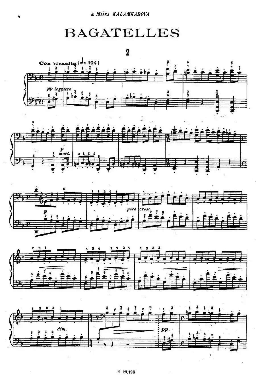Tcherepnin - 10 Bagatelles Op.5（齐尔品-10首小品·2）