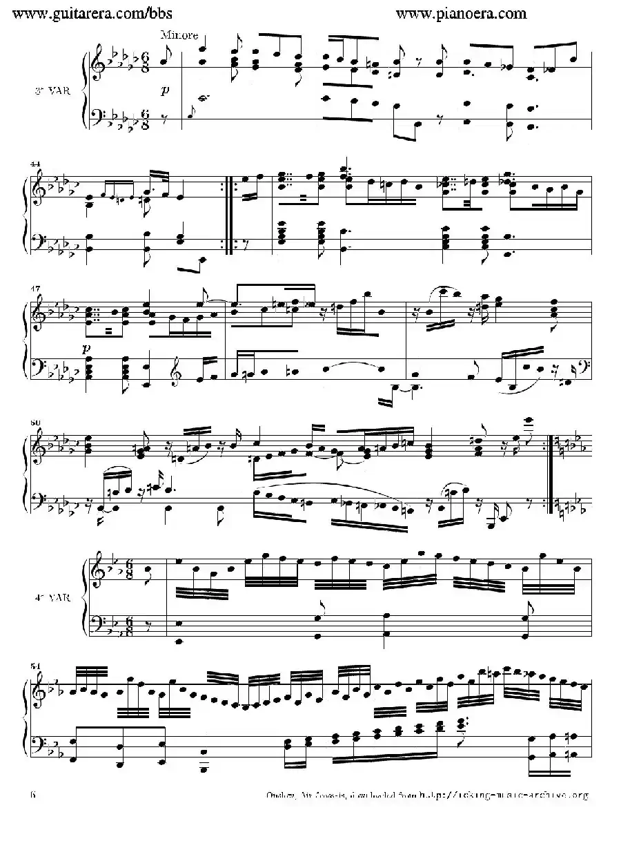 Air Ecossais Varie Op.5（苏格兰歌调变奏曲）
