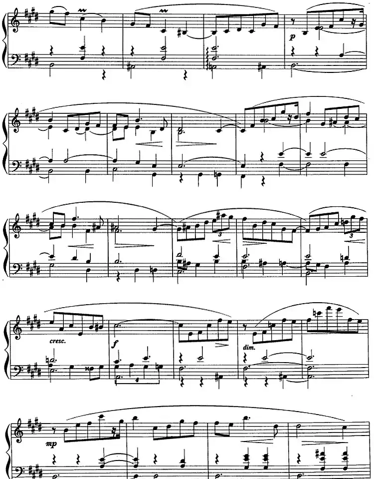 现代钢琴曲：24、玛祖卡（Op.25，No.4）