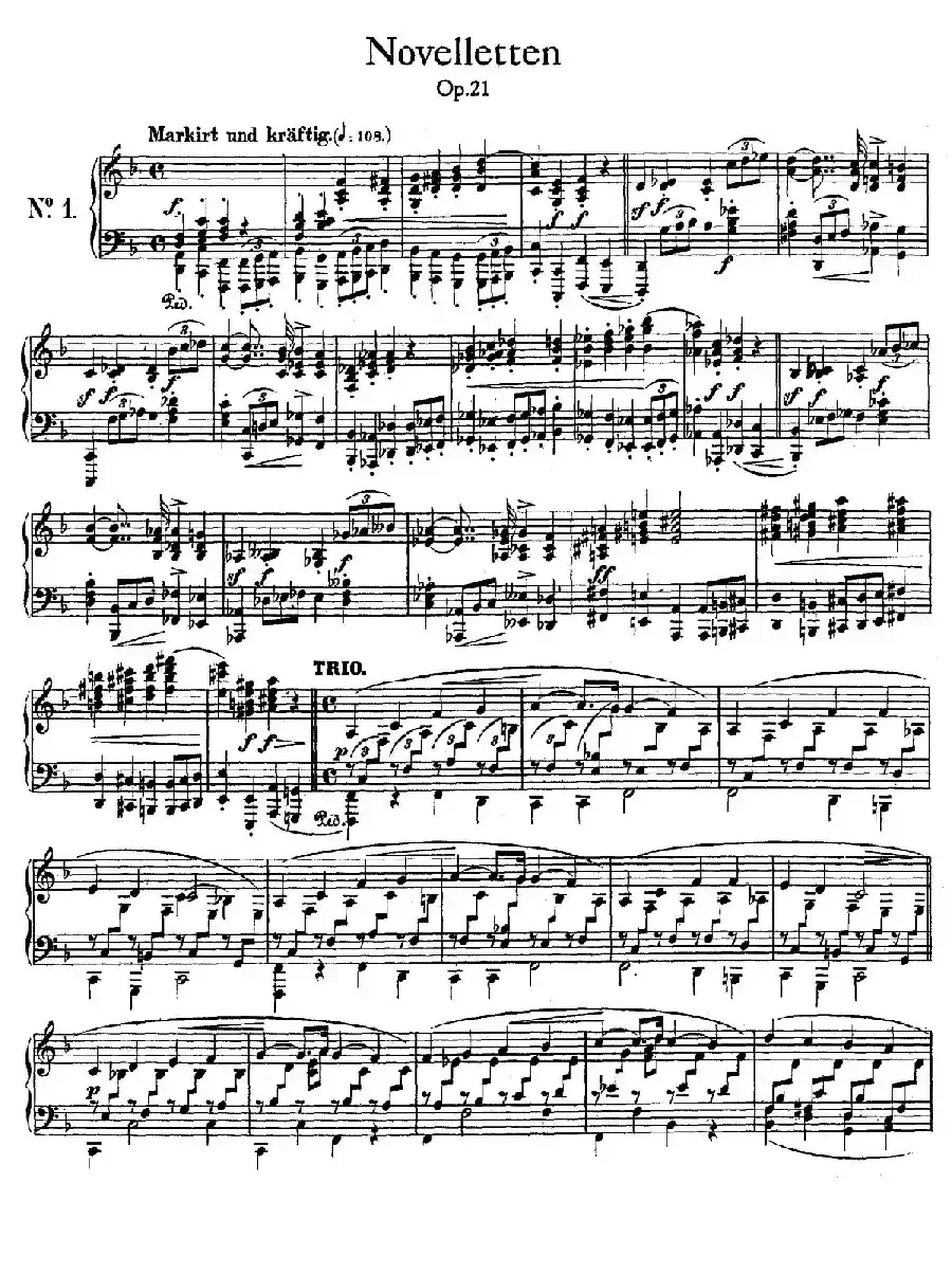 Novelletten Op.21（1）