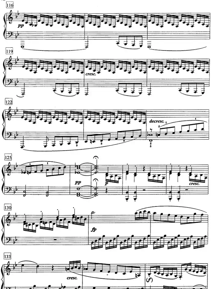 钢琴教程第七级 大型乐曲（降B大调奏鸣曲 Op.22 第一乐章）