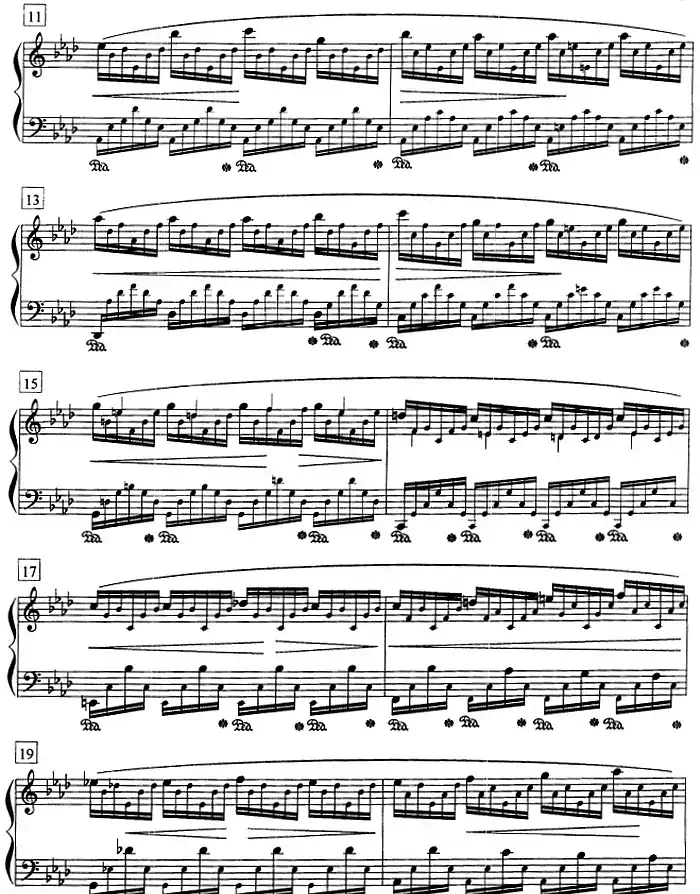 钢琴教程第八级 练习曲（Op.25 No.1）