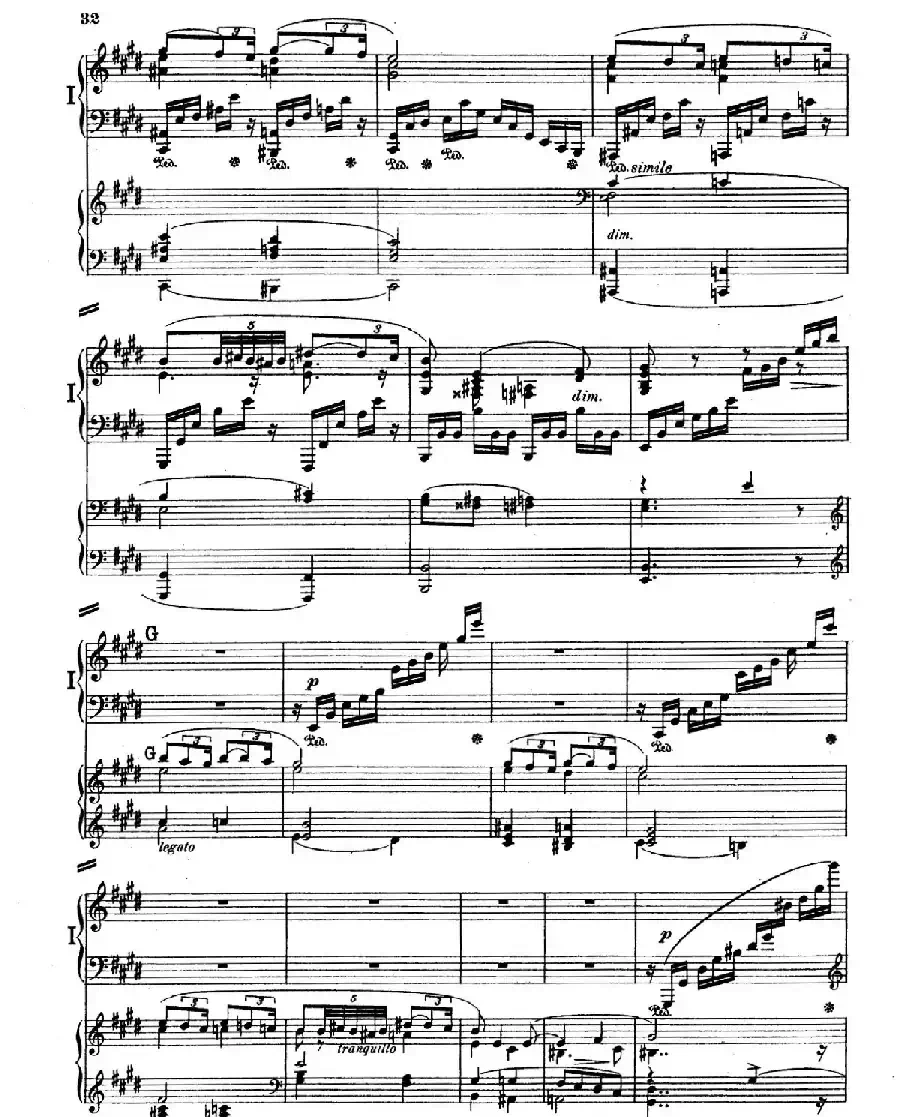 Piano Concerto in E Major Op.59（E大调钢琴协奏曲·双钢琴·第二乐章）
