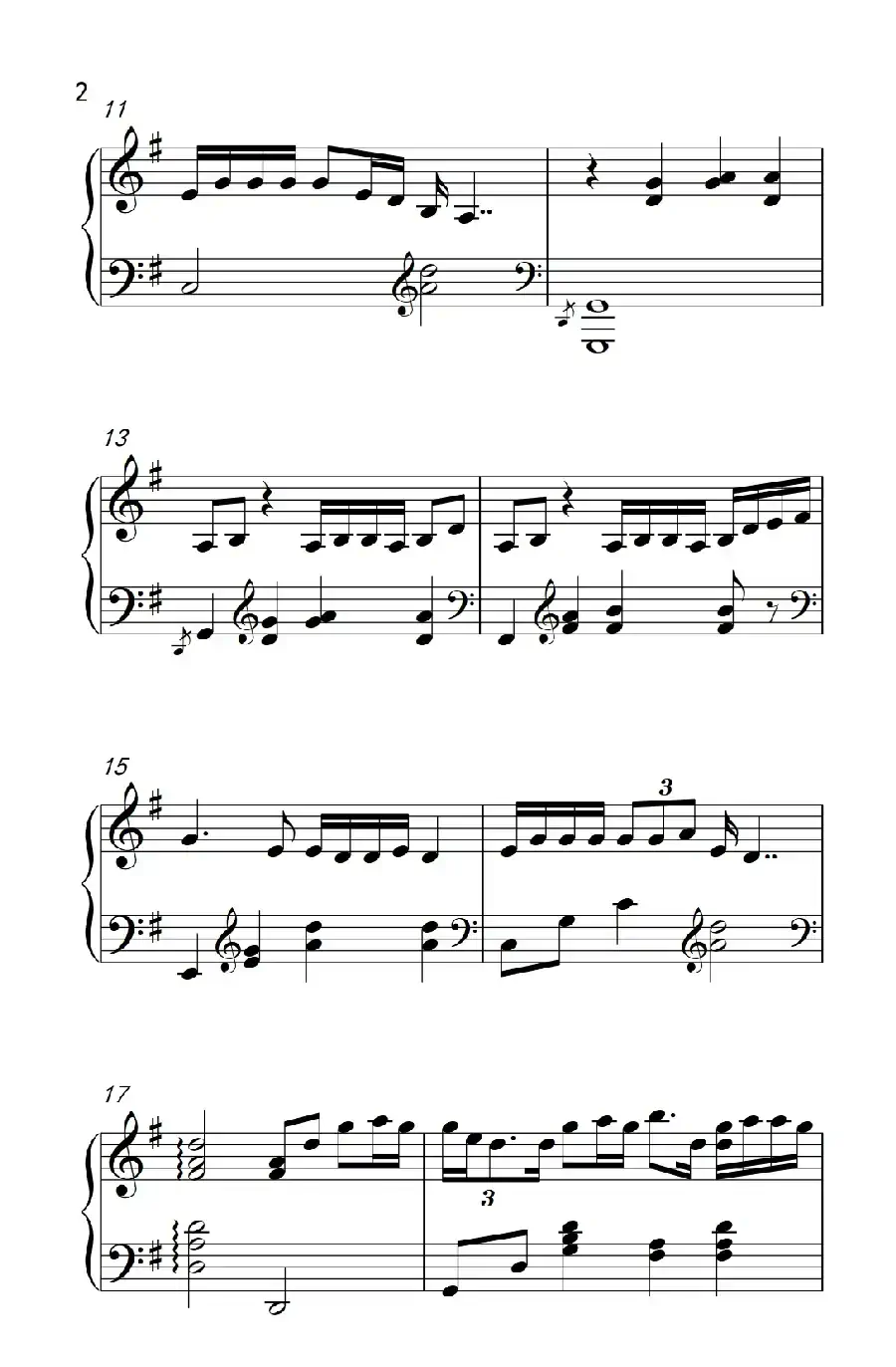 一笑而过(《弹吧音教》制谱版)