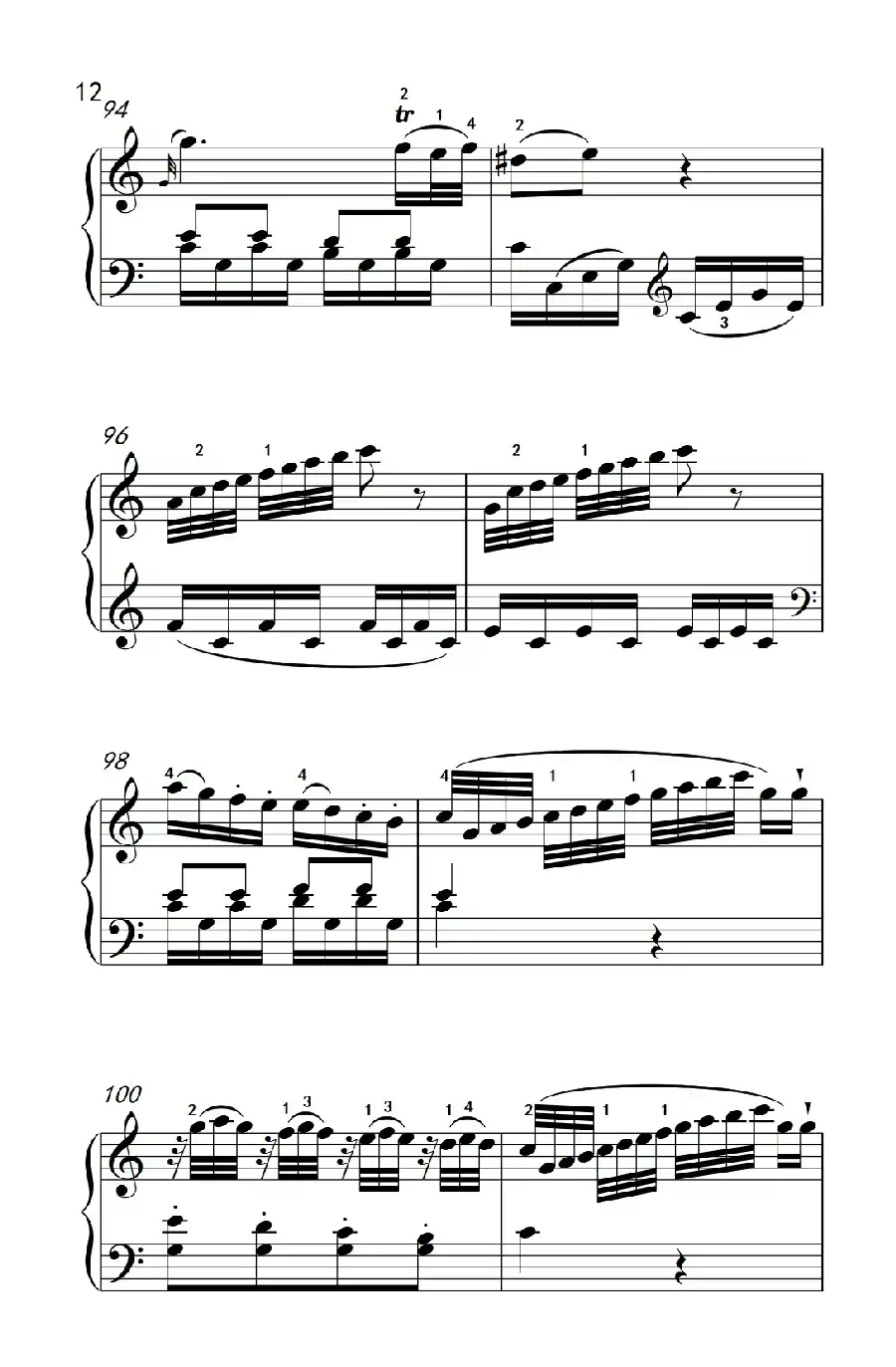 第八级1.C大调奏鸣曲 第一乐章 K.330（中央音乐学院 钢琴（业余）考级教程 7-9级）