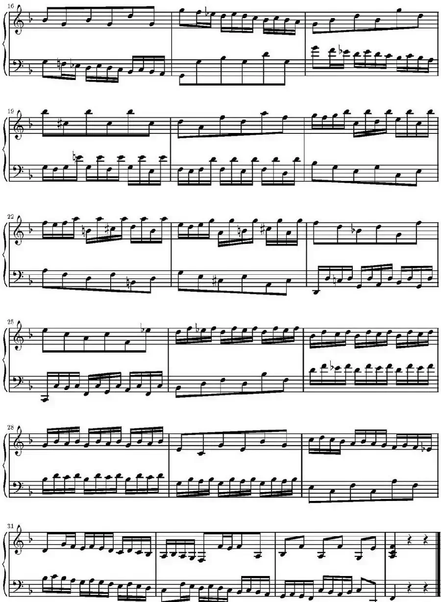 15首巴赫二部创意曲集（NO.8）