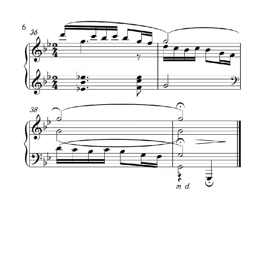 第六级A组 山歌(中国音乐学院钢琴考级作品1~6级)