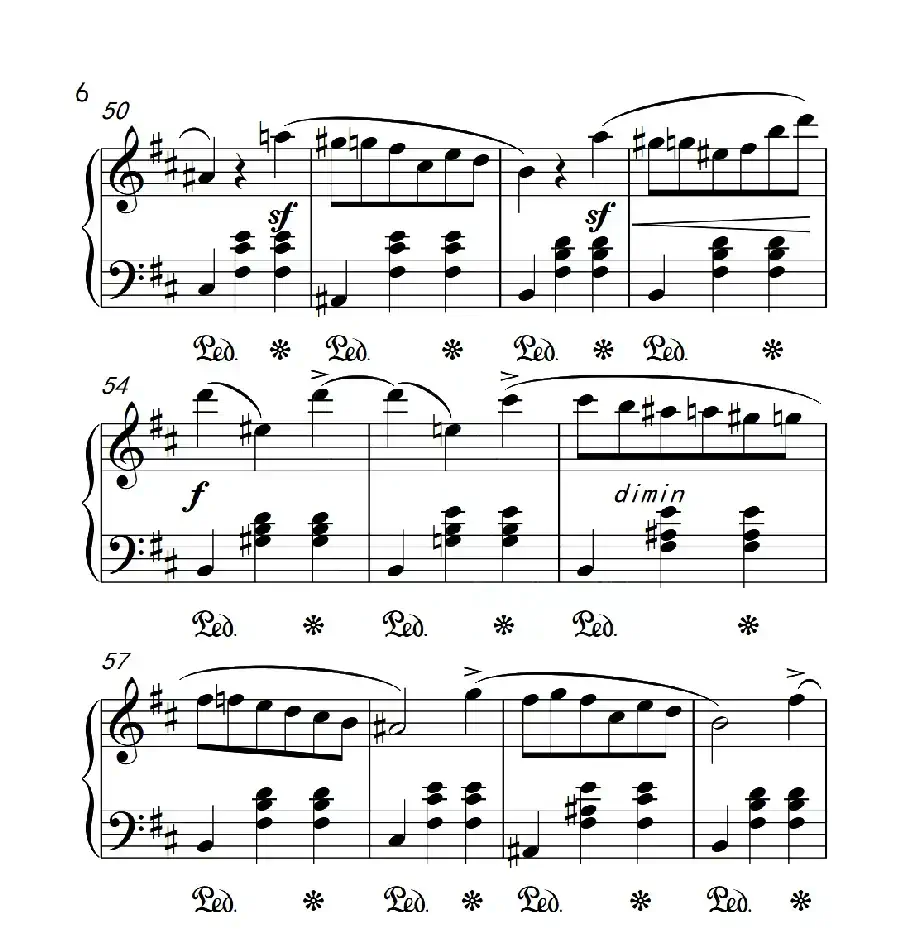 第六级 圆舞曲(中国音乐学院钢琴考级作品1~6级)